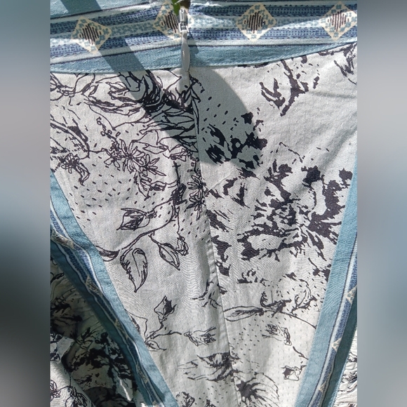 Floral Blue Ruffle Dress - Picture 17 of 17